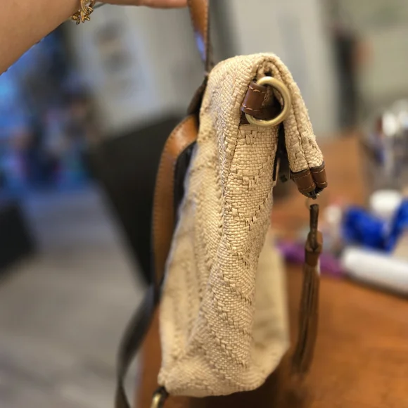 Patricia Nash Stylish Tan Backpack with Brown Accents - Picture 9 of 11